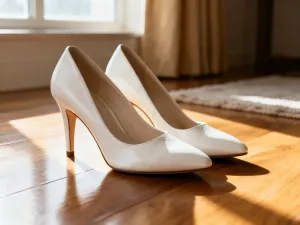 Eleganckie skórzane botki na obcasie i płaskiej podeszwie zestawione obok siebie w przytulnym, słonecznym wnętrzu.
