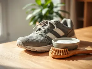 Profesjonalne buty sportowe damskie na podłodze nowoczesnej siłowni, idealne do intensywnego treningu fitness.